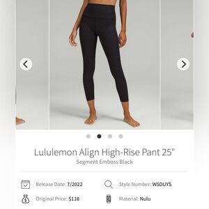 Lululemonn high rise pant